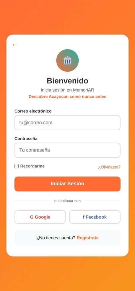 Inicio de sesión